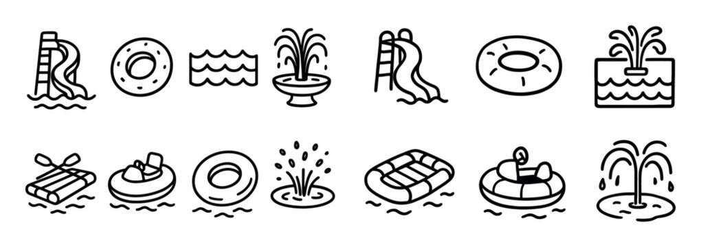 Water Attractions Icons