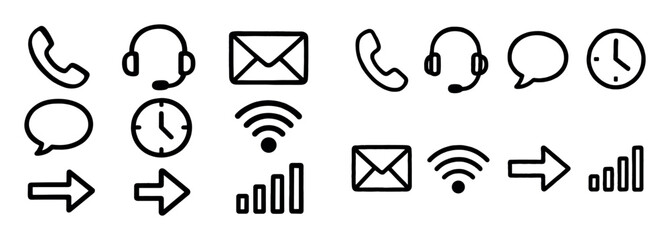Fototapeta premium Call Center Icons