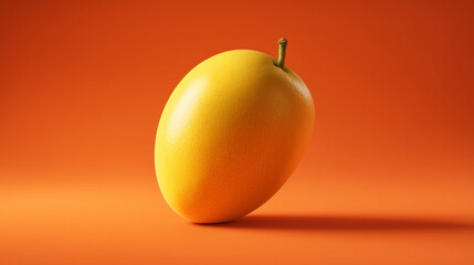 Vibrant Mango Slice with Cinematic Light Glow - Tropical Fruit Photography