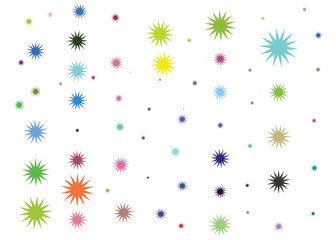 Colorful Starburst Pattern Abstract Background