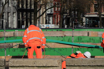 Bridge Renovation Works in Amsterdam, Netherlands