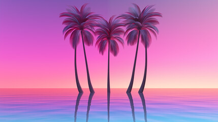 
Twin Palm Silhouettes
