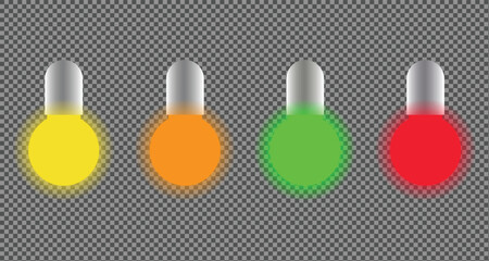 Multicolored glowing bulbs garland for Festive Lights on Transparent Background for Holiday Season Decorating and Celebrations