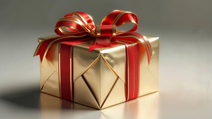 gift box with red ribbon