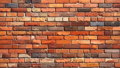 Obraz premium Detailed brick wall texture with varied colors and classic construction pattern