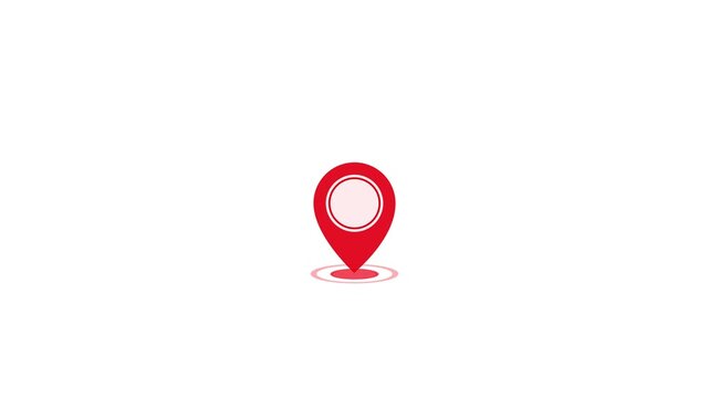 location pointer icon. Location indicator and location icon animation