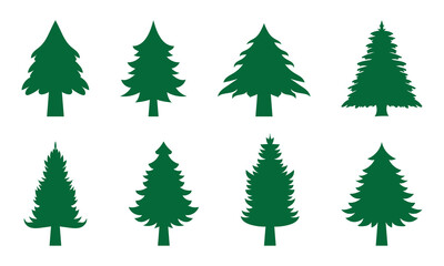 Christmas Tree Ornament Icon Set - Holiday Decorations Vector Illustration Isolate on White Background