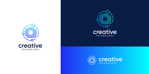 Abstract letter O logos with wave dots and lines connected ideas. Global network tech sphere design concept. Creative vector illustration based icons template.