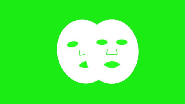 Facial mask cosmetics packaging animation. Clean face mask product design, Modern motion graphics.