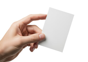 Obraz premium Person Holding Blank Card in Hand Ready for Customization or Personalization