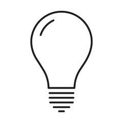 Light bulb outlined icon for social media app