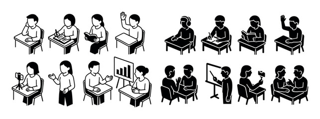 Fototapeta premium Student Activity Icons