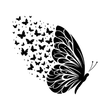 Grateful Butterfly Clip Art Vector Design