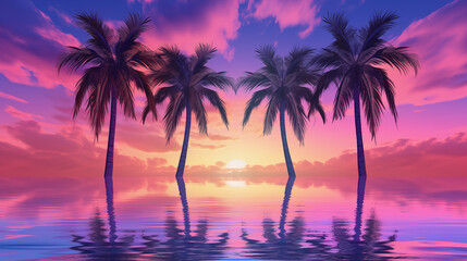Neon Tropical Twilight