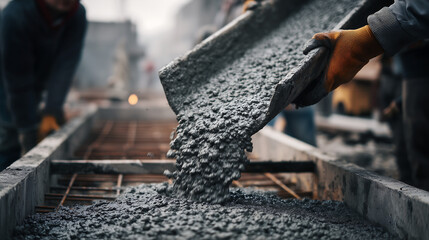 Concrete Pouring Scene