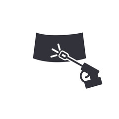 A car window cleaning icon representing windshield care, glass detailing, visibility improvement, and automotive maintenance processes.