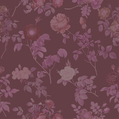 Enchanted Scarlet Roses of the Secret Garden