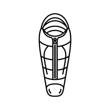 black sleeping bag outline clip art preview