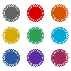 Certificate Badge icon isolated on white background. Set icons colorful