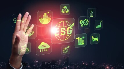 ESG promotes sustainability through green energy, carbon reduction, eco cities, clean tech, and circular economy with environmental, social, and governance balance. Marrow