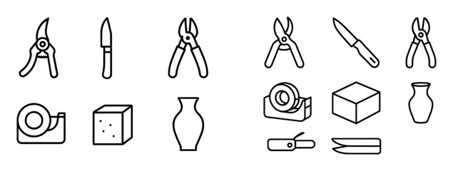 Obraz premium Florist Tool Icons