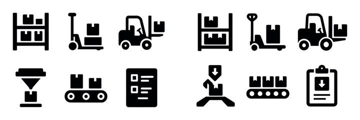Fototapeta premium Logistics Icon Grid