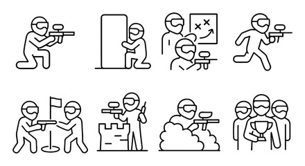 Minimalist Paintball Icons