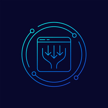 Bottleneck icon, linear vector design