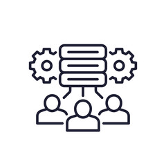 processing user data line icon