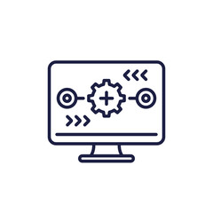 add new task line icon with a computer