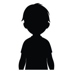 child silhouette icon on white background