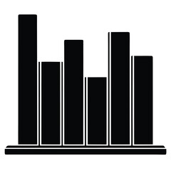 Obraz premium bar chart on white background