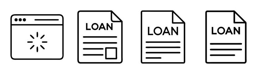 Processing online loan application with documents and browser