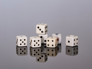 old Parcheesi game and pieces