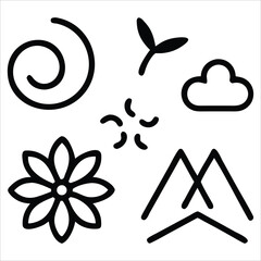 Nature & Outdoor  Icons &ndash; Adventure, Environment Vector Collection