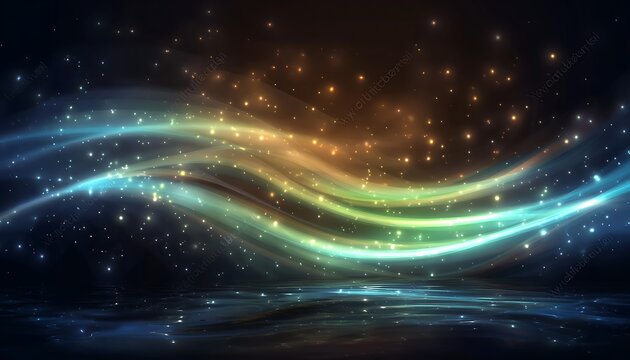 Virtual fractal space with glowing stars in a deep cosmic background.