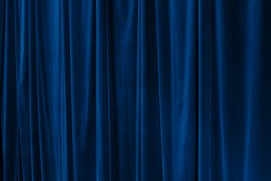 blue curtain in theatre background for design purpose