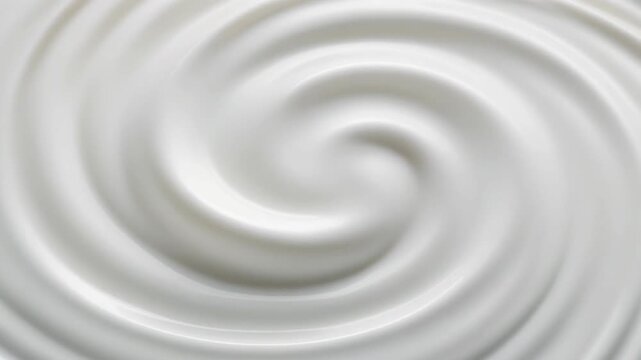 Abstract creamy white fluid swirl motion background texture.
