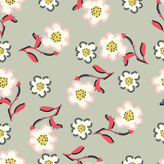 seamless pattern with flowers
