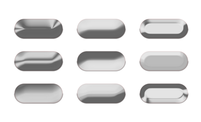 Set of Nine Realistic Clear Glass Frames Collection Transparent Round Rectangles Glare Reflection Overlay Effect Mockup Template Shiny Design Elements