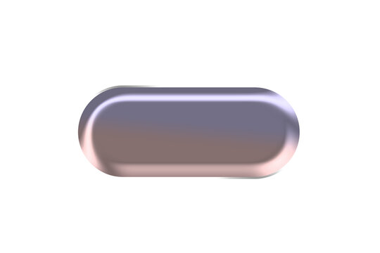 Shiny transparent oval button background Dark gradient color reflection on translucent pill shape isolated on checkerboard grid background