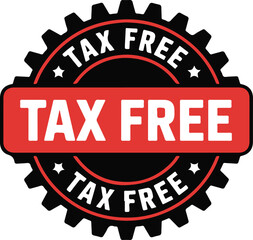 Obraz premium Tax free badge