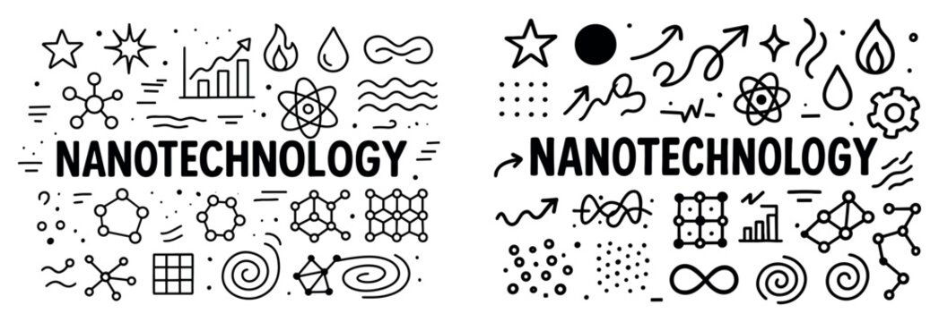 Nanotechnology concepts with scientific icons