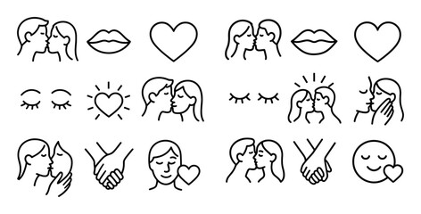 Fototapeta premium Minimalist Romantic Icons