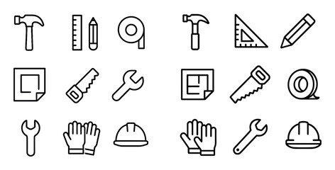 Obraz premium Construction Tool Icons