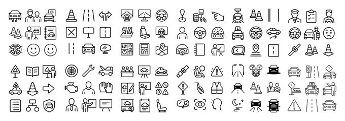 Traffic and safety icon collection