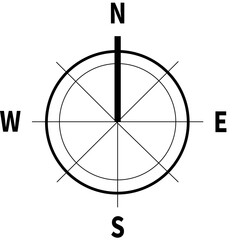 North arrow symbol for Architecture - compass icon - transparent bg © Floryn Boo