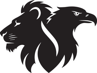 Powerful griffin lion eagle hybrid creature silhouette majestic symbol of strength and freedom