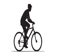 Fototapeta premium silhouette of a cyclist