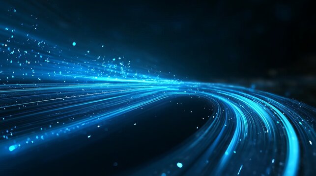 Dynamic vibrant blue light streaks creating a modern technology background for futuristic projects or innovative designs, adding a professional touch